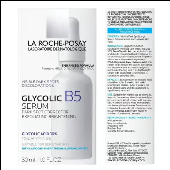 La Roche-Posay Glycolic B5 Serum Dark Spot Corrector 1oz Mela-D Pigment Control - Picture 1 of 7